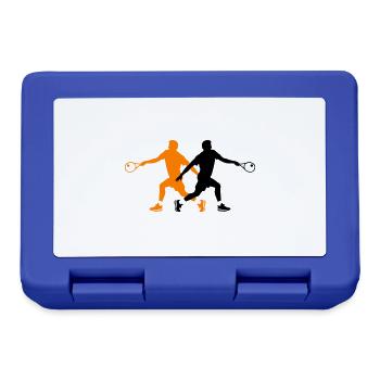 Tennis Spieler Silhouette - Brotdose - Royalblau - Vorne