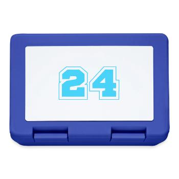 24 Zahl nummer - Brotdose - Royalblau - Vorne