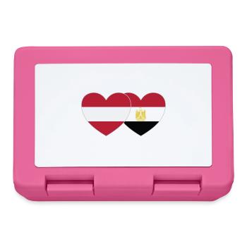 Austria Egypt Flag Heart - Lunchbox - pink - Front