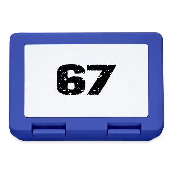 67 Zahl Trikot - Brotdose - Royalblau - Vorne