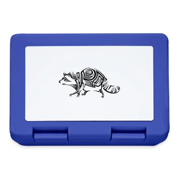 Raccoon Tribal Tattoo - Lunchbox - royal blue - Front