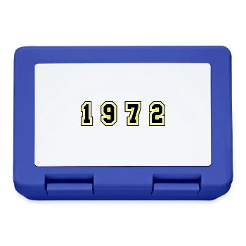 1972 Jahr Zahl - Brotdose - Royalblau - Vorne