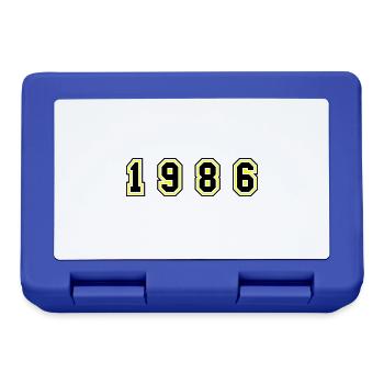1986 Year Number - Lunchbox - royal blue - Front