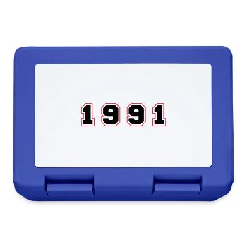 1991 Year Number - Lunchbox - royal blue - Front
