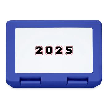 2025 Jahr Zahl - Brotdose - Royalblau - Vorne