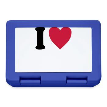 I love BOYS - Lunchbox - royal blue - Front