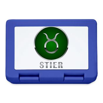 Sternzeichen Stier Horoskop Geschenkidee Geburt - Brotdose - Royalblau - Vorne