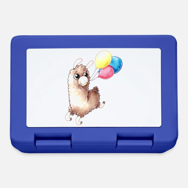 Alpaca d'anniversaire - Boîte à goûter - bleu royal