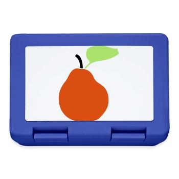 poire fruit - Boîte à goûter - bleu royal - Devant