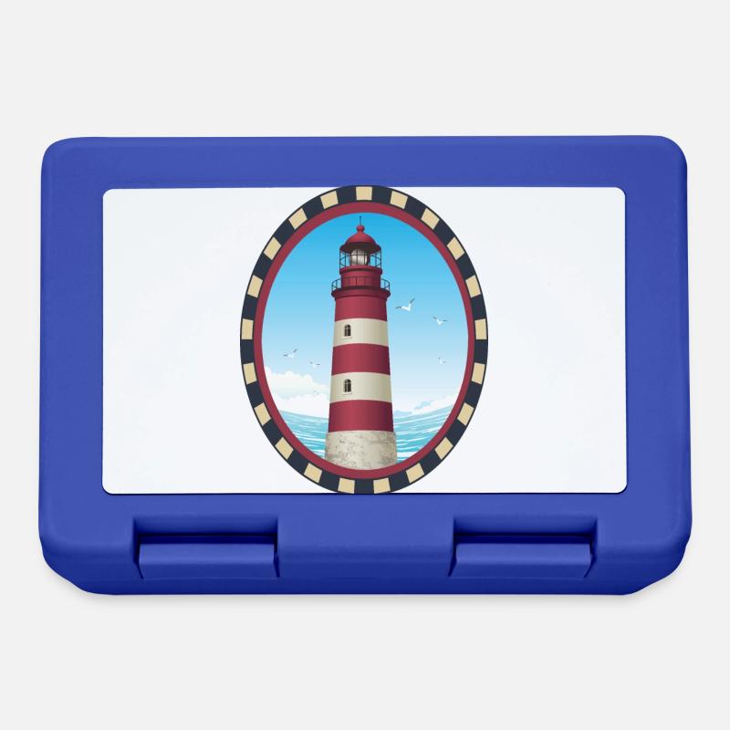 Leuchtturm Geschenk- Leuchtturm - Brotdose - Royalblau