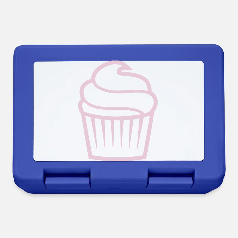 Cupcake einfarbig - Brotdose - Royalblau