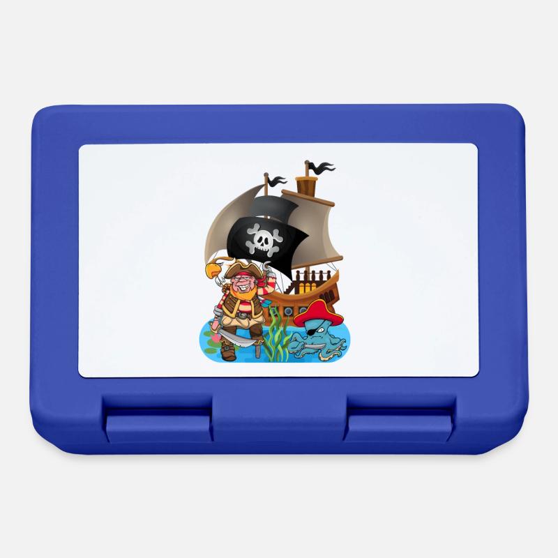 Pirate avec une pieuvre comme costume de pirate - Boîte à goûter - bleu royal