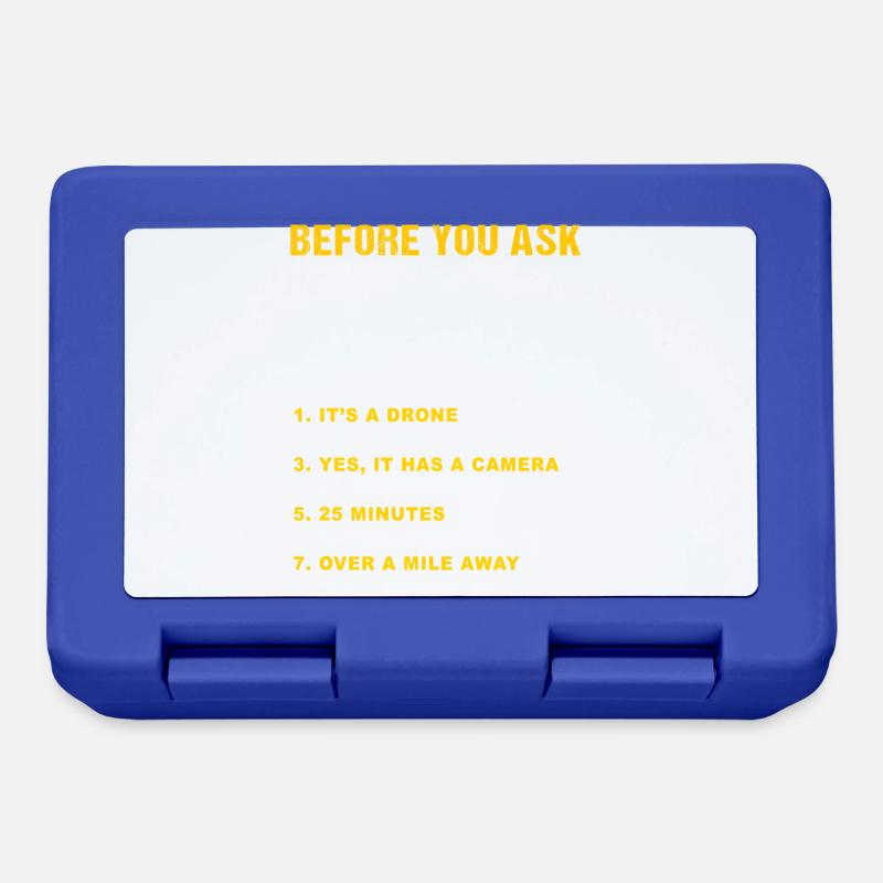 Drone FAQ Quadrocopter Drone Flying Drones - Lunchbox - royal blue