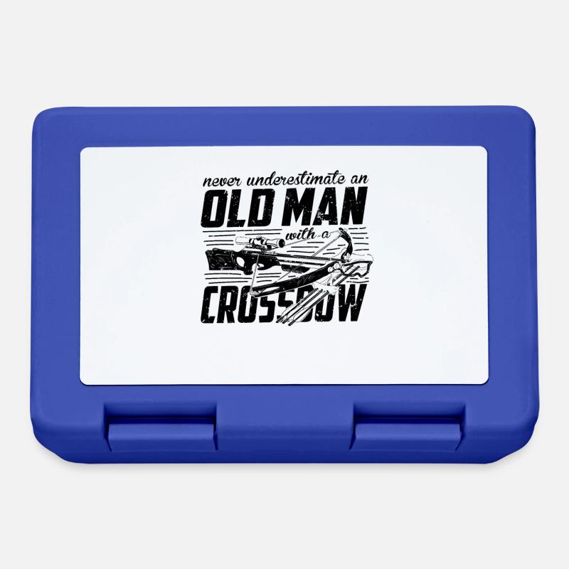 Crossbow never underestimate an old man - Lunchbox - royal blue