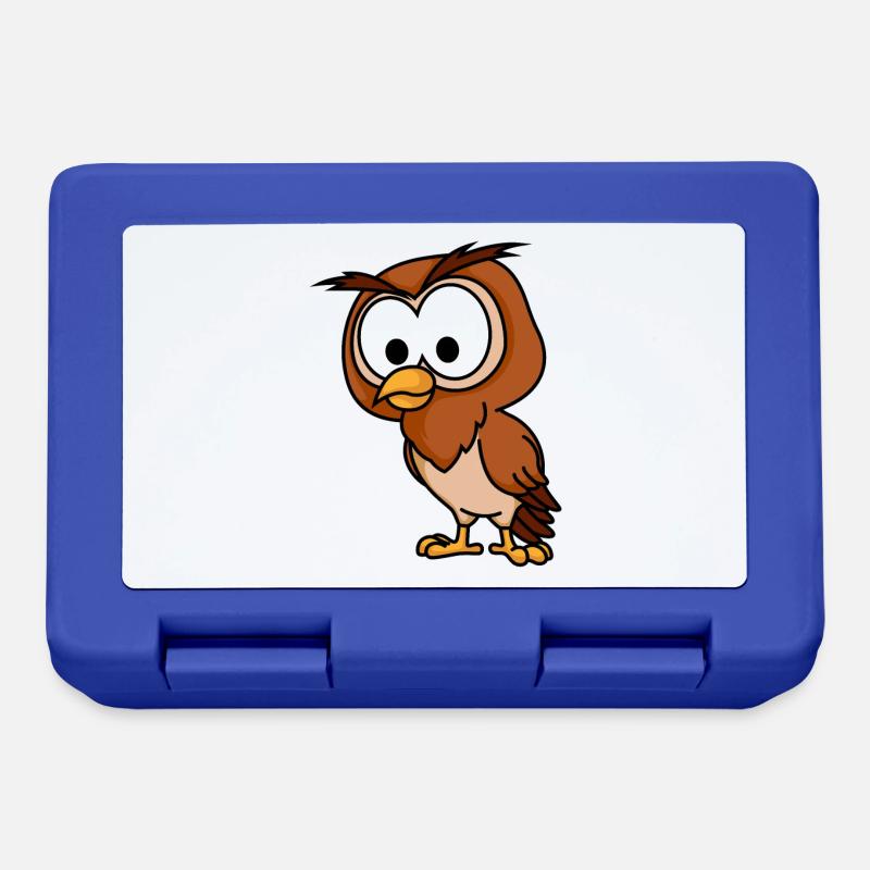 Hibou Comic Animal - Boîte à goûter - bleu royal
