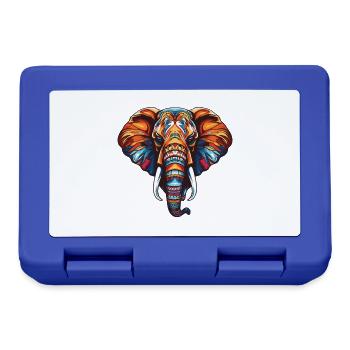 Elefant Portrait - Brotdose - Royalblau - Vorne