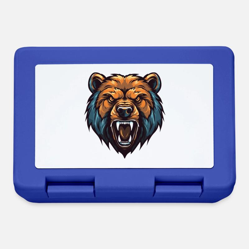 Tête d’ours - Boîte à goûter - bleu royal
