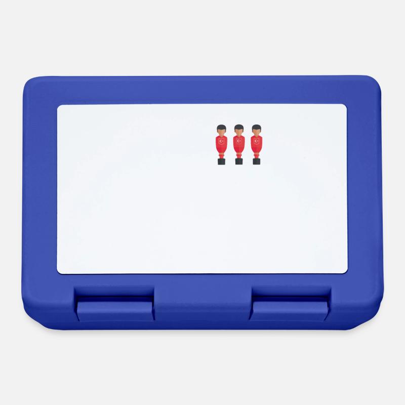 Geschenkidee Tischfussball Kicker Design - Brotdose - Royalblau