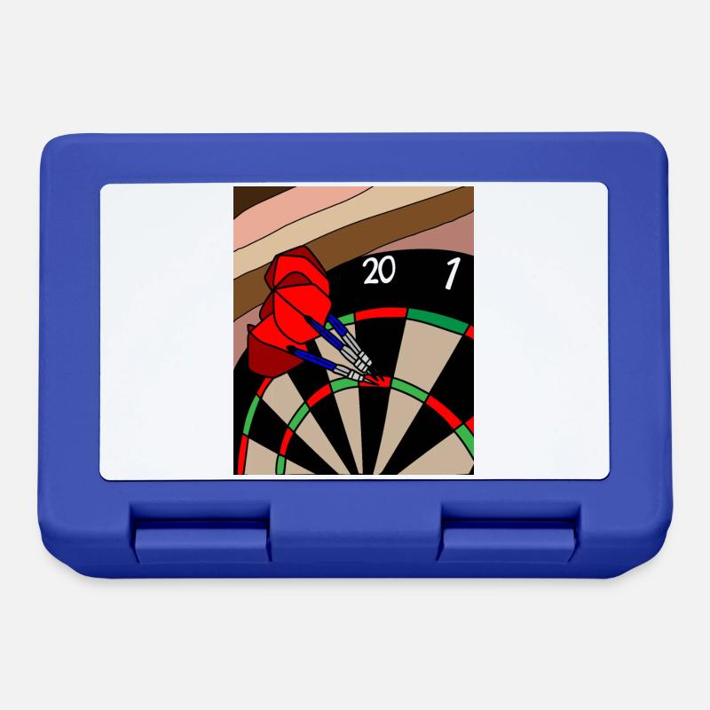 Jeu de fléchettes Joueurs avec fléchettes - Boîte à goûter - bleu royal