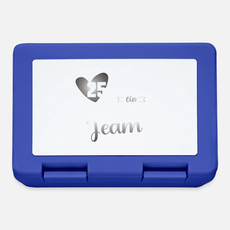 Traumpaar seit 25 Jahren Silberhochzeit Geschenk - Brotdose - Royalblau