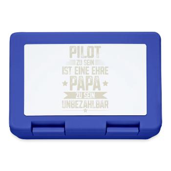Pilot Papa Vater Vatertag - Brotdose - Royalblau - Vorne