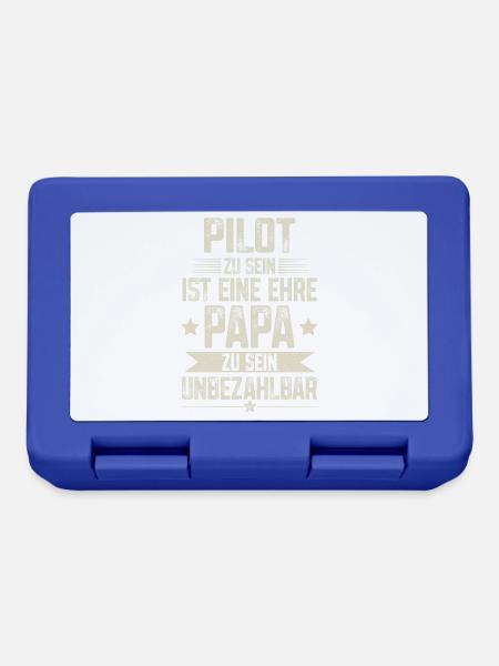 Pilot Papa Vater Vatertag - Brotdose - Royalblau