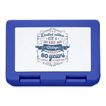 Vintage Legendary - Aged perfectly 60th birthday - Lunchbox - royal blue - Front