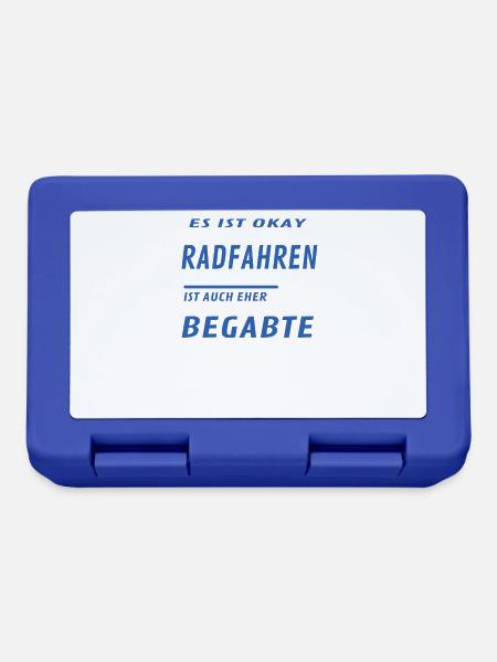 Fahrrad Zubehör Radfahrer Motiv - Brotdose - Royalblau