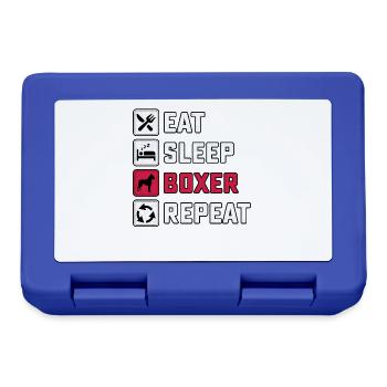 Manger Sommeil Boxer Répéter - Boîte à goûter - bleu royal - Devant