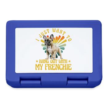 I just want to hang out with my Frenchie Bulldog - Lunchbox - royal blue - Front