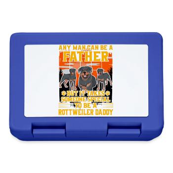 Rottweiler Papa - Boîte à goûter - bleu royal - Devant