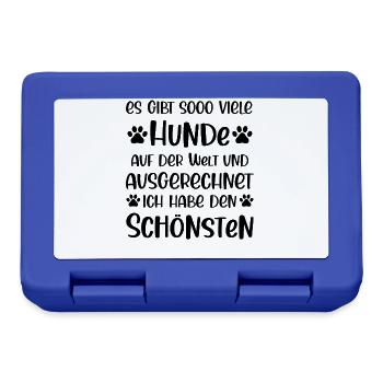 Es gibt so viele Hunde auf der Welt ausgerechnet - Brotdose - Royalblau - Vorne