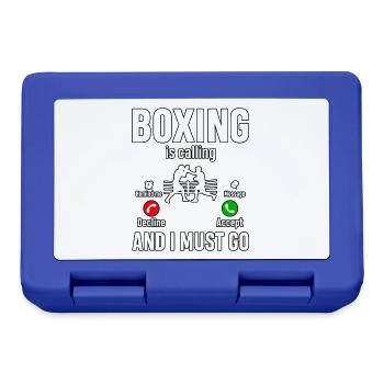 La boxe m’appelle et je dois y aller - Boîte à goûter - bleu royal - Devant