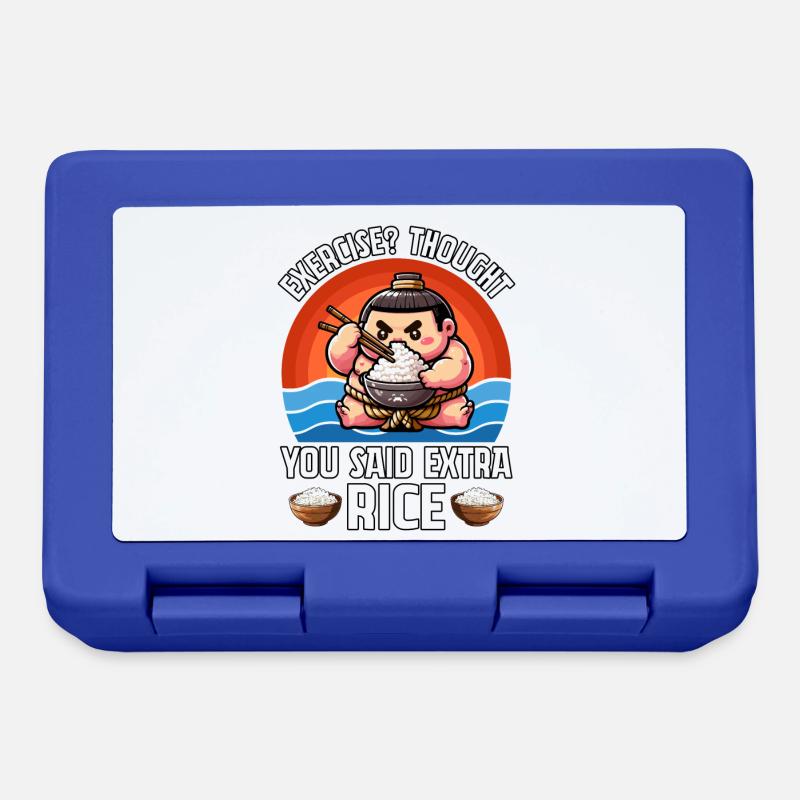 Exercise? Thought you said extra Rice - Lunchbox - royal blue