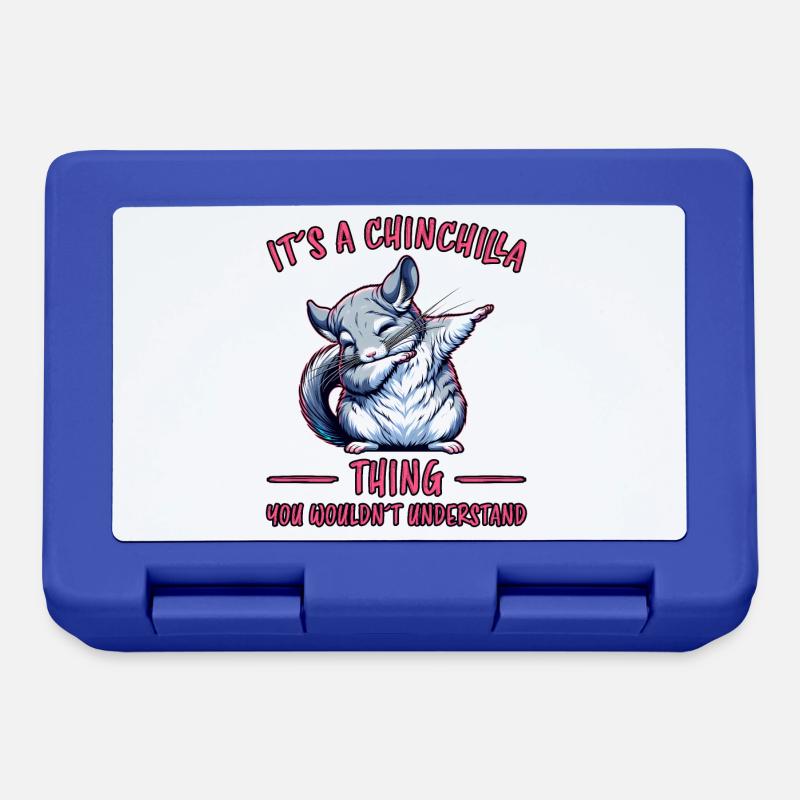 Dabbing Chinchilla Spruch Witz Chinchilla Geschenk - Brotdose - Royalblau