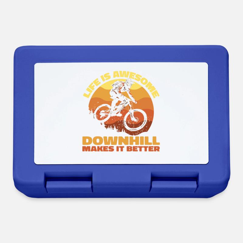 Life Is Awesome – Downhill Makes It Better - Brotdose - Royalblau