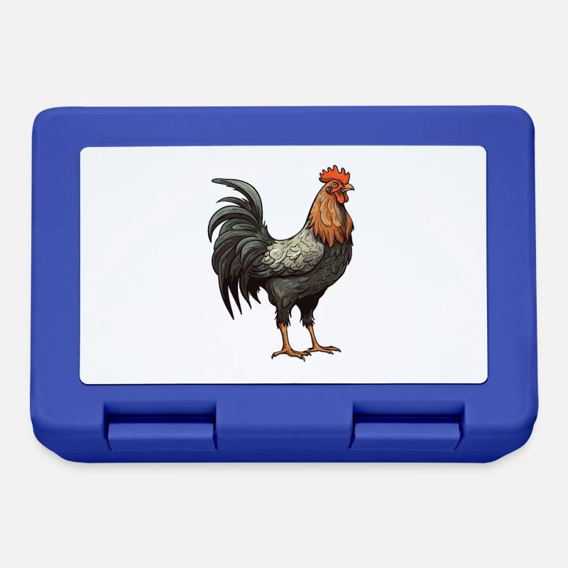 Animal Coq - Boîte à goûter - bleu royal