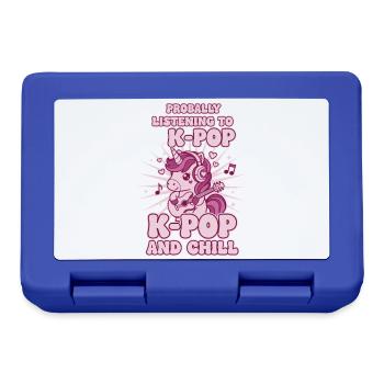 Probally Listening To K-Pop And Chill Unicorn - Lunchbox - royal blue - Front