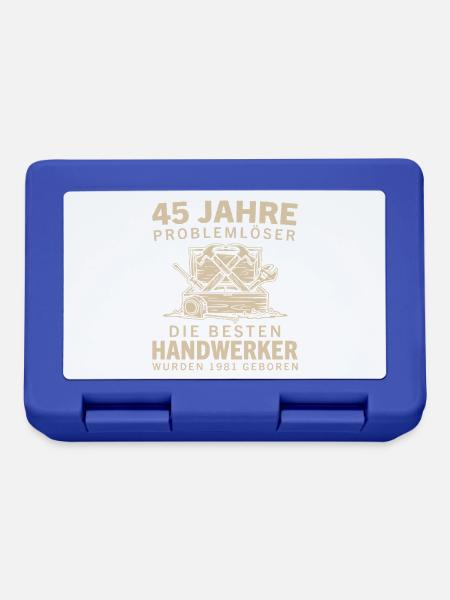 45 Jahre Problemlöser Jahrgang 1981 Handwerker - Brotdose - Royalblau