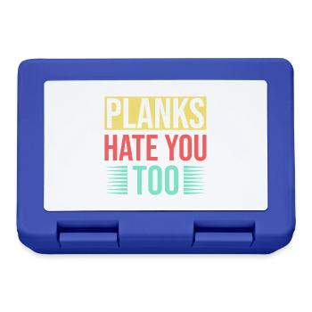 Fitness Fanatics Planks Hate You Too Calisthenics - Brotdose - Royalblau - Vorne