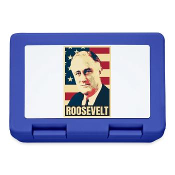 Geschichte des amerikanischen Präsidenten Franklin D. Roosevelt - Brotdose - Royalblau - Vorne