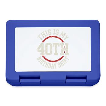 40. Geburtstag Shirt Kreis Logo Stil - Brotdose - Royalblau - Vorne