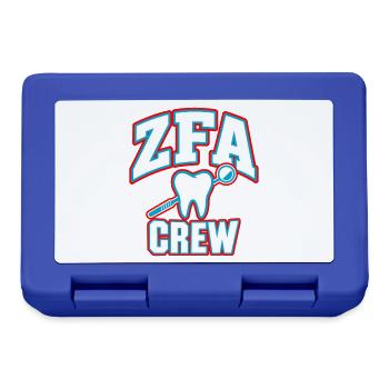 ZFA Crew – Zahnmedizin Team & Praxisalltag - Brotdose - Royalblau - Vorne