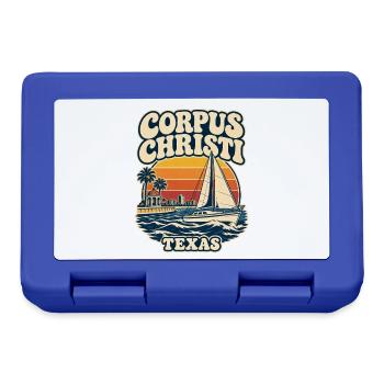 Texas Corpus Christi Segelboot Sunset - Brotdose - Royalblau - Vorne