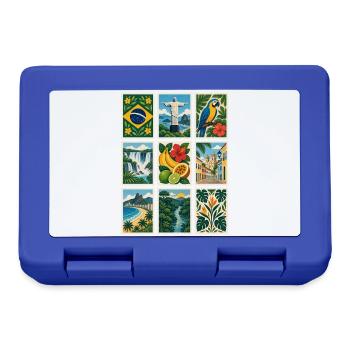 Brasilien Briefmarken - Brotdose - Royalblau - Vorne