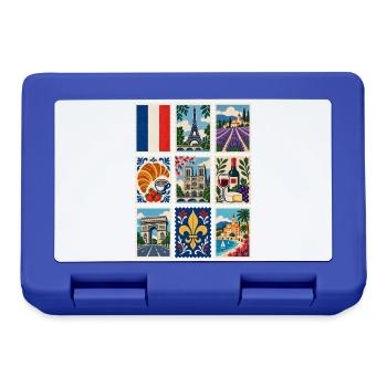 Frankreich Briefmarken - Brotdose - Royalblau - Vorne