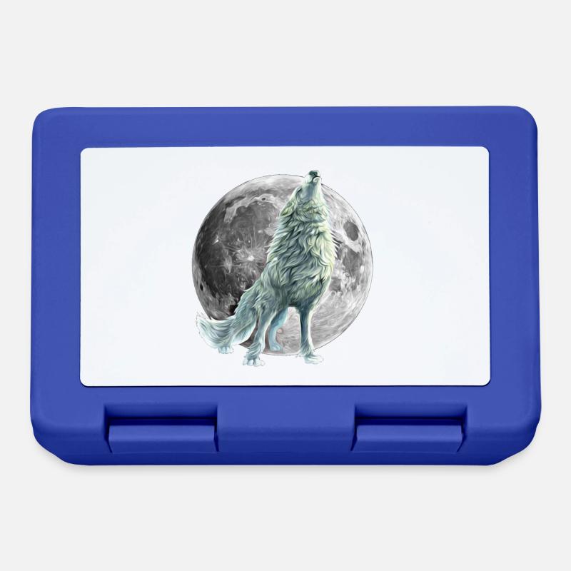 Loup - Boîte à goûter - bleu royal