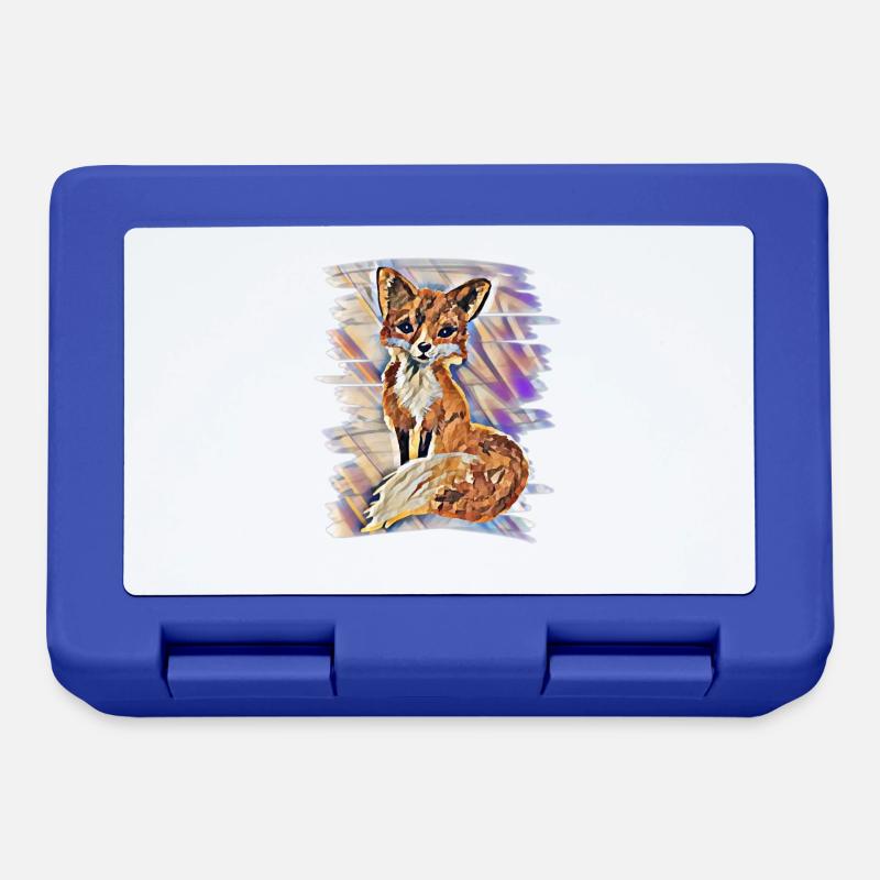 Renard - Boîte à goûter - bleu royal
