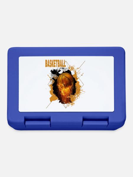 Basketball Feuer Basketballer Dunking Sport Fan - Brotdose - Royalblau