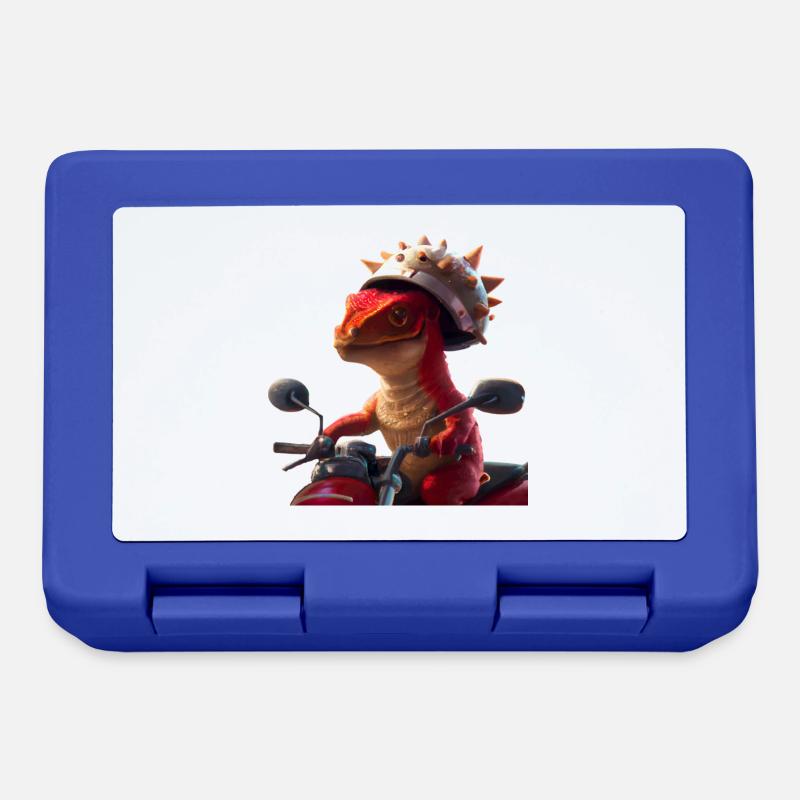 Happy Dino - Brotdose - Royalblau